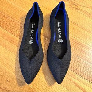 ROTHY’S the point pointed toe ballet flats black size 8.5